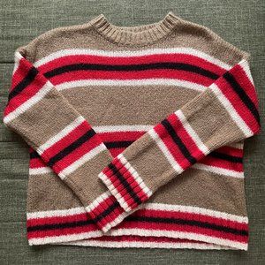 Striped Wool Blend Cozy Sweater